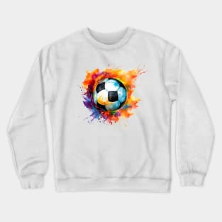 Colorful Flaming Soccer Ball Crewneck Sweatshirt